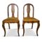 Antique Swedish Satin & Birch Chairs, Set of 2 2