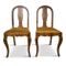 Antique Swedish Satin & Birch Chairs, Set of 2, Image 2