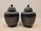 20th Century Black Ceramic Vases, Italy, Set of 2 5