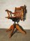 Vintage Oak Adjustable Office Desk Chair, 1900 3