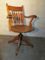 Vintage Oak Adjustable Office Desk Chair, 1900