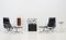 EA 124 Leather Lounge Chairs & EA 125 Ottomans by Charles & Ray Eames for Vitra, 1975, Set of 4 3