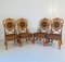 Rattan Dining Chairs, 1960s, Set of 4 2