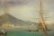 Giuseppe Pellegrini, Ansicht von Neapel mit Vesuv, Öl auf Leinwand 6