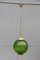 Green Murano Glass Ball Pendant Lamp from Venini, 1950s 11