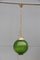 Green Murano Glass Ball Pendant Lamp from Venini, 1950s, Image 11