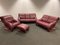 Himola Sofa Set in Weinrot, 4 . Set 1