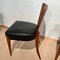 Set of Czech H214 Chairs in Walnut & Faux Leather by J. Halabala, 1930s 10