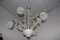 Vintage Glass & Brass Ceiling Lamp, 1940s 14