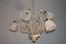 Vintage Glass & Brass Ceiling Lamp, 1940s 16