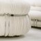 Mid-Century Modern Italian Soriana Sofa in White Bouclé Wool by Tobia & Afra Scarpa for Cassina, 1960s 6