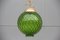 Green Murano Glass Ball Pendant Lamp from Venini, 1950s 2