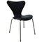 Sedia Butterfly 3107 vintage in ecopelle nera di Arne Jacobsen, 1955, Immagine 1