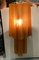 Large Glass Tube Terracotta Colored Sconces, 1970s, Set of 2, Image 9