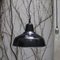 Industrial Black Enamel Hanging Lamp, 1950s 4