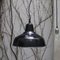 Industrial Black Enamel Hanging Lamp, 1950s, Image 4