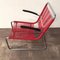 Model 411 Red Plastic & Tubular Steel Armchair from Gispen, 1930s, Image 13