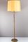 Vintage Austrian Leather Covered Brass Telescope Floor Lamp by J.T. Kalmar, Image 4