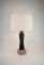 Hourglass Ridge Lamp with Geometric Oak Base & Linen Shade by Louis Jobst 3