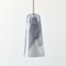 Delta Pendant Lamp in Light Grey & Blue Grey, Moire Collection, Hand-Blown Glass by Atelier George 1