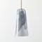Delta Pendant Lamp in Light Grey & Blue Grey, Moire Collection, Hand-Blown Glass by Atelier George, Image 1