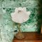 Portugiesische Jugendstil Tischlampe aus Messing mit Schwanenhals und verstellbarem Tulpenschirm aus Milchglas 3