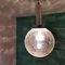 Mid-Century Chrome and Crackle Glass Ceiling Pendant 3