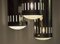 Lámpara colgante de latón cromado y vidrio de Reggiani, años 60, Imagen 10
