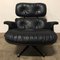 Black Leather Lounge Chair by Charles & Ray Eames, 1950s 8