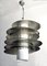 Lámpara de araña de aluminio y vidrio acrílico, años 80, Imagen 4
