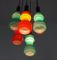 Italian 6-Light Teal and Orange Chandelier from Stilnovo, 1960s, Image 7