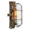 Vintage Industrial Cast Iron and Clear Glass Sconce from Industria Rotterdam 1
