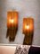 Large Glass Tube Terracotta Colored Sconces, 1970s, Set of 2 2