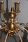 Mid Century Brass Chandeliers from Lumi, Set of 2, Image 9