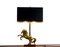 Lámpara de mesa con caballo dorado, años 60, Imagen 1