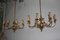 Mid Century Brass Chandeliers from Lumi, Set of 2, Image 12