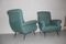 Grüne italienische Mid-Century Sessel, 2er Set 3