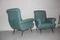 Mid-Century Italian Green Armchairs, Set of 2 3