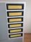 Mid-Century Grey and Yellow Chest of Drawers, 1950s 3