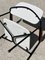 Metal Armchair in Oak and Imitation White Leather, 1950 7