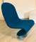 Turquoise-Blue Model 1-2-3 Lounge Chair by Verner Panton for Fritz Hansen, 1970s, Image 3