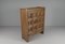 Mueble de roble con frente tallado a mano con cajones Horóscopo, Alemania, años 60, Imagen 5