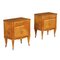 Vintage Bedside Tables with Brass Details, 1950s, Set of 2 1