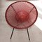 Easy Chair in Red Plastic from Fantasia, 1960s 1