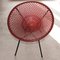 Easy Chair in Red Plastic from Fantasia, 1960s, Image 1