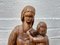 Vintage Frau und Kind Skulptur aus geschnitztem Holz 20
