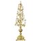 Candelabro elettrificato in ottone dorato e bronzo, Immagine 1