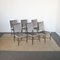 Regency Gray Velvet Chairs in Iron Structure with Brass attributed to Luigi Caccia Dominioni, 1960s, Set of 2, Image 5