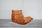 Togo Chair in Cognac Leather by Michel Ducaroy for Ligne Roset, 1980s 16