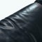 Vintage Italian Black Leather Maralunga Sofa by Vico Magistretti for Cassina 12